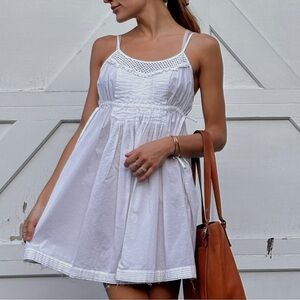 Vintage Susana Monaco white babydoll dress in perfect condition